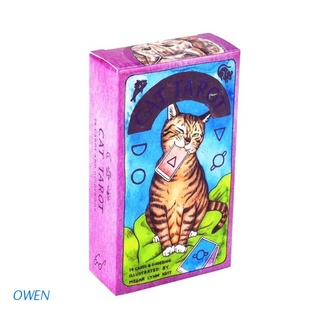owen completo inglés gato tarot 78 cartas baraja y guía leer destino familia partido juego de mesa oracle cartas de juego