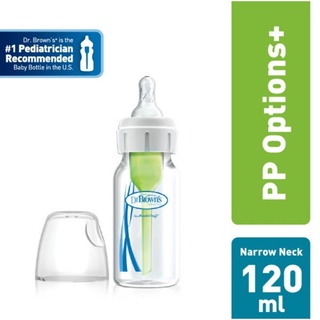 Dr.brown's 4 oz (120 ml) PP opción de cuello estrecho + biberón/botella de leche de bebé