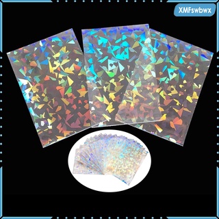 [XMFSWBWX] 100 Count Glitter Card Sleeves Guard Holders for Baseball Basketball Trading Cards Football Card Sports Cards MTG Gaming