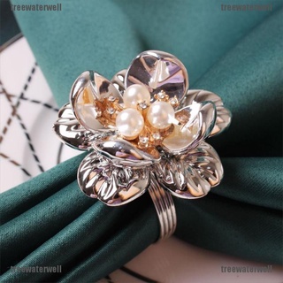 {treewaterwell} servilleta simple de ciruela de 5 pétalos de la suerte de la flor servilleta anillo servilleta anillo
