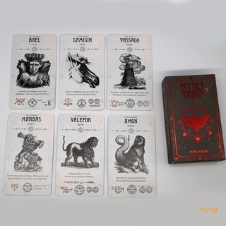 hung 78 cartas deck oculta tarot completo inglés oráculo cartas misteriosa adivinación destino fiesta familia juego de mesa