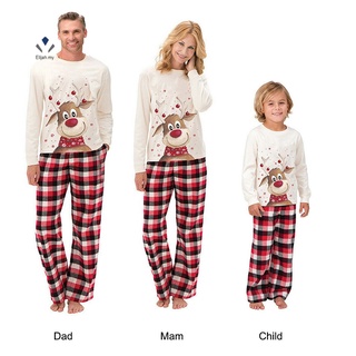 niños hombres mujeres ropa de dormir de la familia de coincidencia de navidad alce pijamas conjuntos de navidad pijamas conjunto (2)