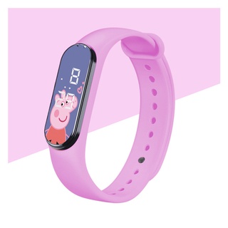 Simple Casual pantalla táctil LED mujeres reloj clásico de dibujos animados Peppa Pig pulsera reloj de pulsera moda Unisex patrón Digital reloj de envío