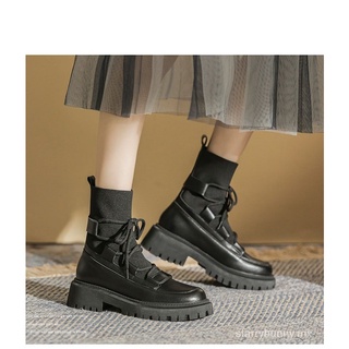 Dr. Martens botas con plataforma botas de mujer botas de primavera y otoño botas cortas negras (9)