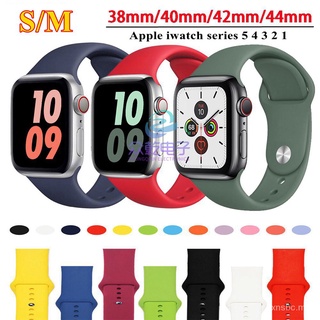 S/M Correa De Silicona Para apple Watch band 44 Mm 40 38 42 smartwatch serie 3 4 5 6 se Correas Wxz2