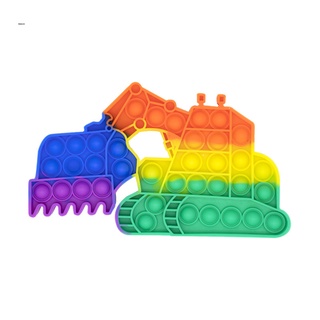 creativo excavadora descompresión juguete de silicona empuje burbuja fidget juguete de pensamiento de entrenamiento juego de rompecabezas para niños (3)
