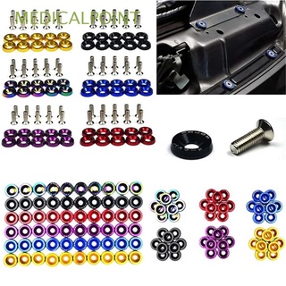 MEDICALPOINT Car Styling Car Modified Washer Aluminum JDM Washer Car Modified Bolts Bumper Auto Accessaries Car Fender 10PCS Engine styling Car Fasteners License Plate Bolts/Multicolor