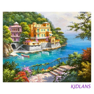 kjdlans pintura por números para adultos y niños diy pintura al óleo kits de regalo preimpreso lienzo arte decoración del hogar - escenery