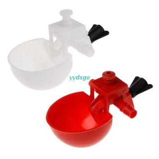 YGO 5pcs Drinking Bowl Chicken Poultry Automatic Water Feeding Cup Plastic Pigeon Bird Adjustable Drinker