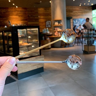 Starbucks cuchara de estilo europeo de acero inoxidable cuchara de café postre cuchara de café cuchara cuchara de comer cuchara/pasión1/ (4)