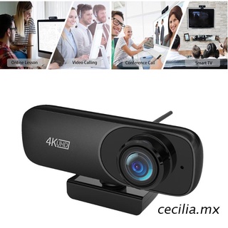 cecilia 4k cámara web de alta definición ajustable con micrófono para ordenador llamadas en vivo enseñanza