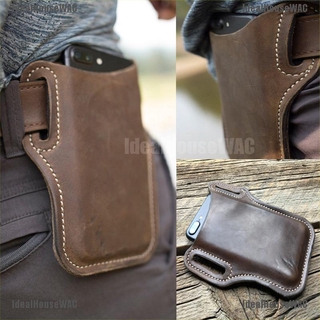 idealhousewac hombres teléfono móvil bucle caso cinturón bolsa de cintura props cuero monedero teléfono cartera