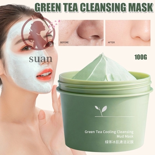 Smearing hidratante limpieza facial cubierta de té verde enfriamiento barro limpieza de alta calidad mujeres (1)