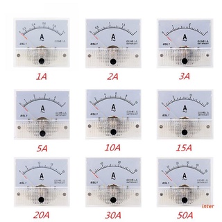 inter 85l1 ac panel medidor analógico panel amperímetro dial medidor de corriente puntero amperímetro