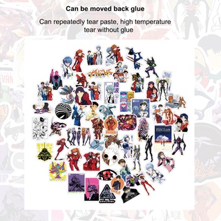 Simrises 100 pegatinas de Anime de alta claridad decorativas reutilizables Anime Neon Genesis Evangelion pegatinas para ordenador portátil (6)