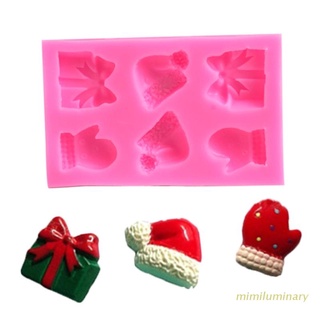 IVY lindo creativo regalo de navidad artículos forma 3D silicona molde para pastel Fondant pastel herramienta