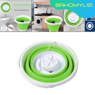 Brhomyl2 Mini lavadora plegable Portátil 10l plegable ultrasónica compacta Para viaje