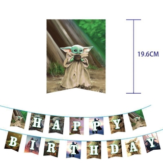 Star Wars Baby Yoda niños fiesta de cumpleaños decoración de la fuente globo decoración de tarta (7)