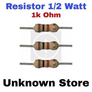 Resistencia 1/2 Watt 1 K Ohm (10 piezas)