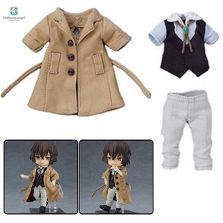 Bungou Stray Dogs Figure Anime Osamu Dazai Nendoroid Doll Action Toy with Removable Clothes Set Birthday Christmas Gift