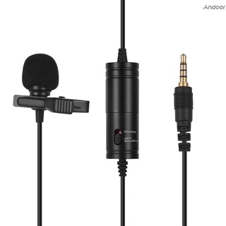 Mini micrófono Lavalier con Clip de solapa con micrófono condensador con cable compatible con Smartphone/modo de cámara para iPhone iPad Android teléfono móvil DSLR cámara PC portátil