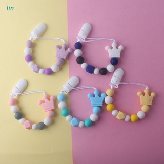 lin baby products chupete de silicona cadena de bebés mordedor anti-caída cadenas anti-pérdida regalos de baño recién nacido