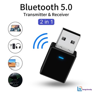 2 En 1 USB Bluetooth Transmisor Receptor Coche Inalámbrico 5.0 Adaptador fangcloudy