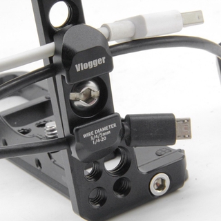 DSLR abrazadera de Cable de cámara portátil jaula L placa de montaje de alambre Clip organizador Kit con 1/4 pulgadas Universal para cámara SLR DSLR (5)