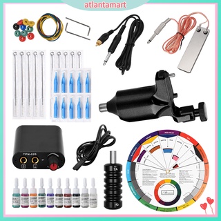 Professional Complete Tattoo Set Rotary Liner Shader Machine Inks Power Supplies