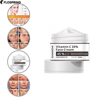 Flospring ligero vitamina crema vitamina C eliminar manchas oscuras blanqueamiento Facial crema activar la vitalidad de la piel para mujer