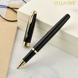 o1li - bolígrafo de metal de lujo para firma, tinta negra, escritura de negocios, suministros de oficina (1)