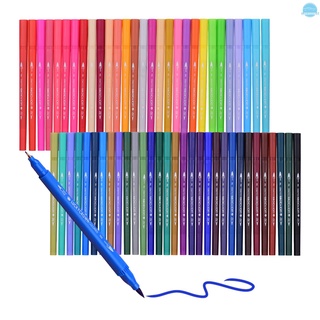 MC 60 colores de doble punta Flexible pincel rotulador de 0,4 mm punta fina y 1-2 mm resaltadores punta de cepillo para adultos niños dibujo pintura caligrafía para colorear