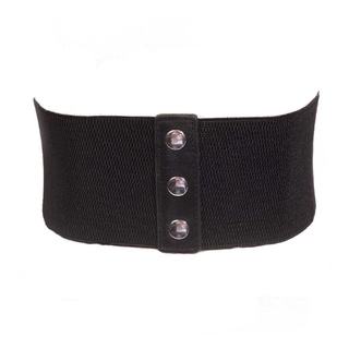 aubrey wild adelgazar cinturón punk ancho cinturón vestido cummerbunds elástico moda remache negro mujer imitación cuero cintura/multicolor (8)
