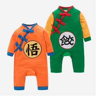 dragon ball recién nacido ropa de bebé son goku bebé niños peleles de dibujos animados anime de manga larga niño niño monos otoño traje (1)