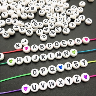 100 unids/lote 4x7mm acrílico espaciador cuentas letras cuentas alfabeto oval cuentas para hacer joyas diy accesorios hechos a mano