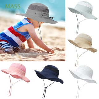 MASS Summer Baby Sun Hat Cotton UV Protection Beach Cap Portable Foldable For Kids Girls Boys Breathable Bucket Hat/Multicolor
