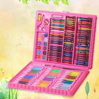 productos al contado calculadora Lápiz de pluma de color para niños Set Big Set de herramientas Niños Estudiante No Tóxico Lindo Color de Agua Pen 150 Cepillos Crayones (8)
