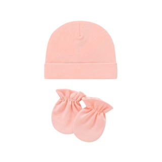 FAMLOJD Baby Anti-scratching Cotton Gloves + Hat Set Newborn Face Protection Scratch Mittens Warm Cap Kit Infants Shower Gifts (9)