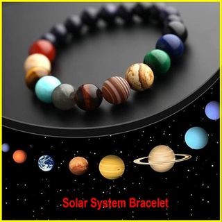 ocho planetas pulsera de cuentas universo yoga chakra galaxy sistema solar cuentas pulseras para hombres mujeres joyería