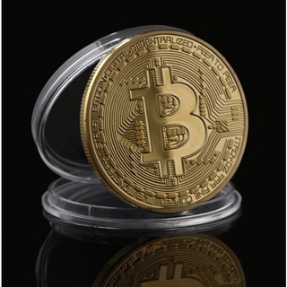 Bitcoin Moneda Física Metal Oro Premium Regalo Conmemorativa