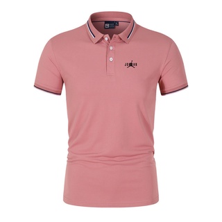 Jordan Polo Shirt Men Classic Lapel Collar T Shirt Summer Office Casual Business Short Sleeve Golf Tshirt Tops