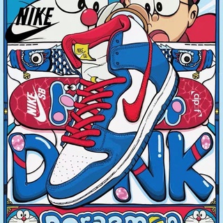 Nike5648 Dunk Sb blanco azul rojo zapatos de los hombres Doraemon Co marca zapatos de deporte Aj zapatos de mujer zapatos de alta parte superior zapatos de la junta