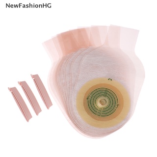 [newfashionhg] 10 bolsas de colostomía de sistema de una sola pieza desechables ostomy escurribles de una sola bolsa kit de venta caliente