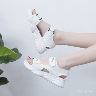 Sandalias de estilo2020Verano nuevo estilo versátil plataforma deportiva estudiantes sandalias de Playa Mujeres estilo coreano zapatos planos (5)