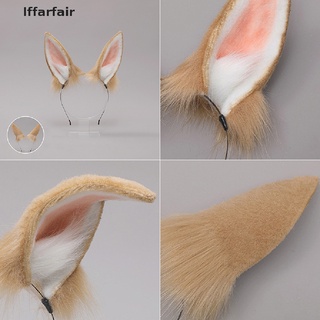 [iffarfair] diademas peludas conejo gato orejas headwear bunny hair hoop para halloween cosplay. (2)