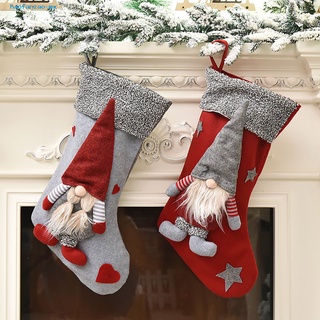 haofanzao lindo colgante calcetín cómodo toque de navidad calcetín atractivo árbol decoración