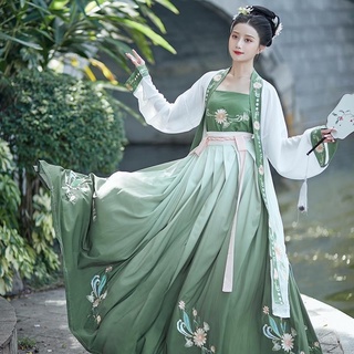 Traje de actuación de escenario de verano Hanfu para mujer tradicional china, disfraz de princesa de la dinastía Song, disfraz de Cosplay, vestido de baile folclórico