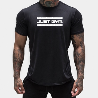 New Men's Fashion Casual Extend Hip Hop Summer Cotton Bodybuilding Muscle Brand Gyms Sport Clothing Fitness Short Sleeve T-shirt
