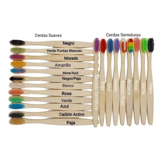 Cepillo dental biodegradable Bambú colores ADULTO / INFANTIL