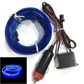lkl 3m Car Interior Lighting Auto LED Strip EL Wire Rope Auto Atmosphere Decorative Lamp Flexible Tube (3)